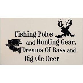 35x57cm Country Deer Wall Decals Quotes Fishing Poles and Hunting GEA Wall Stickers for Kid's Room Nursery Bedroom Decor