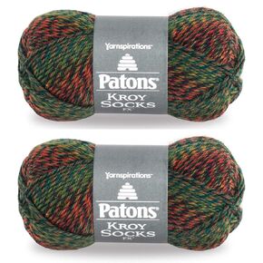 Patons Kroy Socks FX Yarn, 2-Pack, Clover Colors