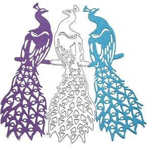 Peacock Metal Cutting Dies for Card Making, Animal Die Cuts Stencil Embossing Tool for DIY Scrapbooking, Craft Paper, Album Decorations