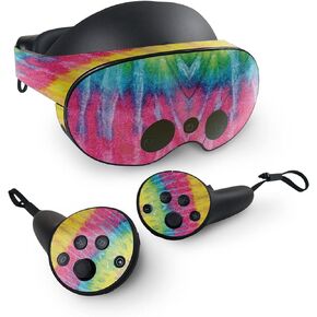 MightySkins Glossy Glitter Skin Compatible with Meta Quest Pro - Tie Dye 2 | Protective, Durable High-Gloss Glitter Finish | Easy to Apply, Remove, and Change Styles | Made in The USA