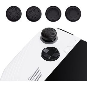 PlayVital Black Thumbsticks Grips Caps for ROG Ally, Silicone Thumb Grips Joystick Caps Accessories for ROG Ally - Diamond Grain & Crack Bomb Design in Kuwait