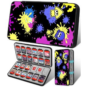 for Nintendo Switch Game Case with 24 Game Holder Slots and 24 SD Micro Card Slots for Nintendo Switch/Lite/OLED,Cute Cartoon Games Cartridge Cases for Boys Kids Girls Kawaii Storage Box, Look
