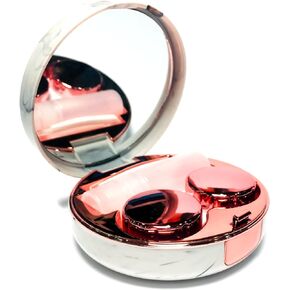 DR. B's Readers Contact Lens Case with Cleaner Washer for Travel Daily Outdor | Lens Box for Travel Size with Mirror Solution Bottle | Round Lens Case for Contact Lenses