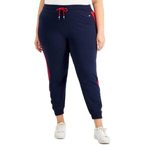 Womens Plus Colorblock Stripe Jogger Pants in Saudi Arabia