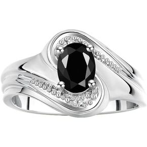 Rylos Designer Swirl Style Ring Sterling Silver 925 : 7X5MM Oval Gemstone & Diamond Accent - Birthstone Jewelry for Women - Available in Sizes 5-10.