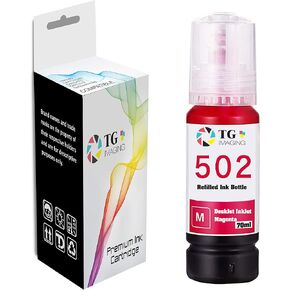 TG Imaging (1 Pack, Magenta) Compatible Refilled Magenta T502 Ink Bottle (70ml, 6000 Pages) Used for Epson ET-4750 ET-3700 ET-3750 ET-2750 Printer
