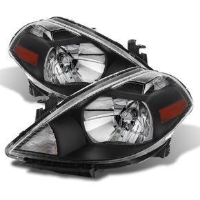 ACANII-For 2007-2012 نيسان فيرسا أسود الإسكان المصابيح الأمامية مجموعة استبدال زوج سائق + جانب الركاب in Kuwait