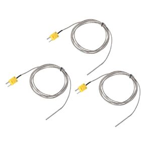 MECCANIXITY K Type Thermocouple with Mini Connector Plug, Meter Temperature Sensor Probe 0 to 600°C Stainless Steel, 3x40mm 6.6ft Wire