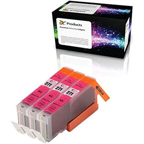 Compatible Canon CLI-271 CLI-271XL Ink Cartridge 3 pack for PIXMA MG7720 MG5720 MG6820 TS5020 TS6020 TS9020 (Magenta)