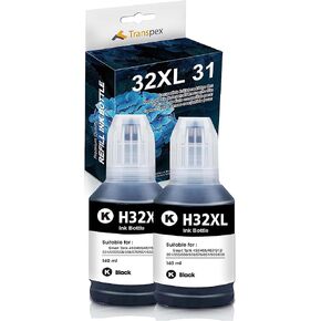 استبدال زجاجة حبر متوافقة لاستخدام الحبر الأسود 32XL مع طابعات خزان الحبر 7301 7602 7001 6001 5101 551 651 (2 أسود) in Kuwait