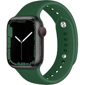 ALMNVO Soft Silicone Sport Band Compatible for Apple Watch Band Series 8/7 41mm 45mm,Adjustable Strap,Replacement Wristbands for iWatch Series 6 5 4 3 2 1 SE 38mm 40mm 42mm 44mm Ultra 49mm Women Men