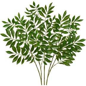 3PCS Artificial Greenery Stems 31.5 Inch Faux Branches for Vase Fake Pittosporum Tobira Leaves Branches Long Stems Plants Leaf Bushes for Floral Arrangement Bouquets Party Wedding Home Decor Green