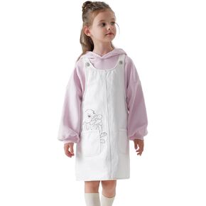 MARC&JANIE Girls Embroidered Skirt Cotton Denim Strappy Dress Children's Dresses for Spring 240109