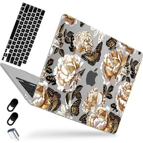 MEEgoodo for MacBook Air 15 inch Case (M4/M3/M2) 2025 2024 2023, Cover Fit Model(A3241/A3114/A2941) for 15.3-inch Laptop, Flexible Shell with TPU Keyboard & Webcam Cover, Glowing Lines Full Moon