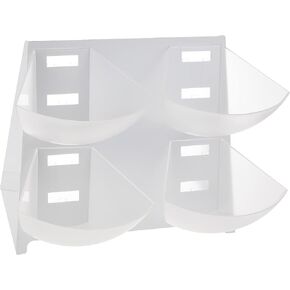 Restaurantware Met Lux 15.4 x 13.4 x 14.6 Inch Coffee Accessory Caddy 1 Premium Coffee And Condiment Organizer - 4 Compartments Removable Compartments White Stainless Steel Breakroom Organizer