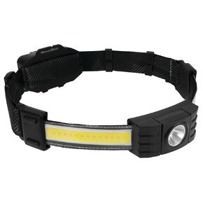 Performance Tool W2682 550LM Strip & Spot Headlamp - Rechargeable COB Technology - Adjustable Strap, 5 Output Settings