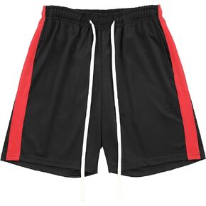 Essentials Mens Premium Stripe Track Shorts with Drawstring Lined Training Summer Sweat Short Pants