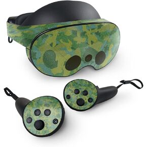 MightySkins Glossy Glitter Skin Compatible with Meta Quest Pro - Verde Camouflage | Protective, Durable High-Gloss Glitter Finish | Easy to Apply, Remove, and Change Styles | Made in The USA