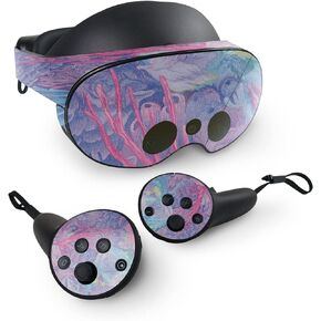 MightySkins Glossy Glitter Skin Compatible with Meta Quest Pro - Dreamy Reef | Protective, Durable High-Gloss Glitter Finish | Easy to Apply, Remove, and Change Styles | Made in The USA