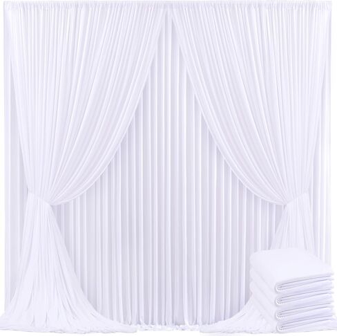 50ft x 10ft Wrinkle Free Ivory Wedding Backdrop Curtains for Party Bridal Shower Reception Decorations Ivory Fabric Curtain Backdrops Drapes for Photography Baby Shower Birthday Background in Saudi Arabia