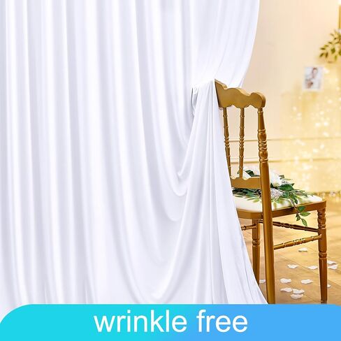 50ft x 10ft Wrinkle Free Ivory Wedding Backdrop Curtains for Party Bridal Shower Reception Decorations Ivory Fabric Curtain Backdrops Drapes for Photography Baby Shower Birthday Background in Saudi Arabia