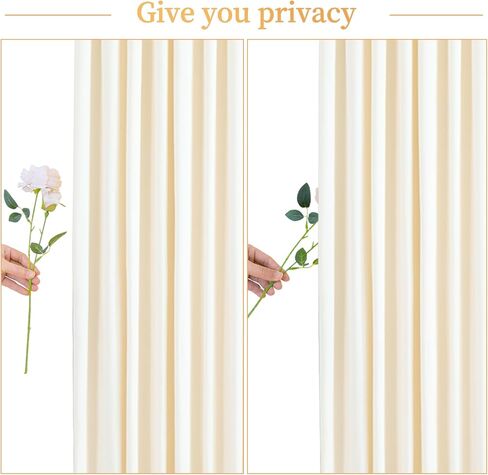 50ft x 10ft Wrinkle Free Ivory Wedding Backdrop Curtains for Party Bridal Shower Reception Decorations Ivory Fabric Curtain Backdrops Drapes for Photography Baby Shower Birthday Background in Saudi Arabia