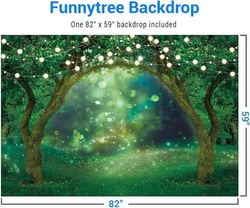 Funnytree 82 "× 59" الربيع مسحور حديقة خلفية الغابات الجنية العجائب الغابات خلفية الزفاف استحمام الطفل عيد ميلاد حزب راية كعكة سحق ديكور استوديو صورة الدعامة كشك الصور in Saudi Arabia