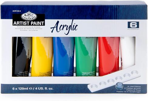 Royal & Langnickel Artist Tube Paint with Bonus Brushes, 120ml, 6-Pack in Saudi Arabia