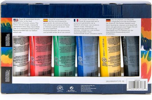 Royal & Langnickel Artist Tube Paint with Bonus Brushes, 120ml, 6-Pack in Saudi Arabia