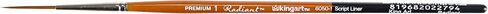 KINGART Premium Radiant 6050-4SCRIPT Liner Series Artist Brush, Synthetic Taklon Hair, Short Handle, for Acrylic, Oil and Watercolor Painting, Size 4 in Kuwait