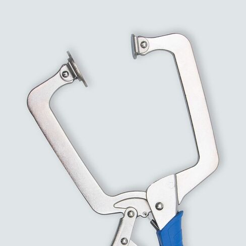 Heavy Duty C Clamp, Vise Grip Locking Pliers With Swivel Pads, 18 Inch Face Clamp for Woodworking, Welding and Pocket Hole Joinery, 2 Piece in Saudi Arabia