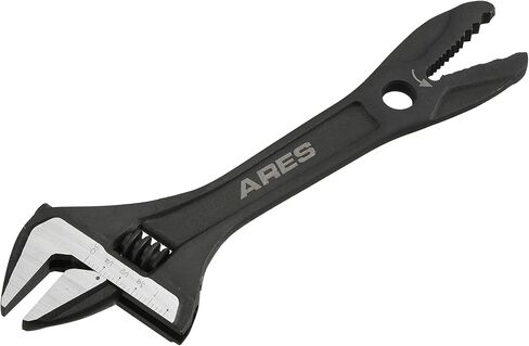 ARES 70303-53mm Stubby Adjustable Wrench - Stubby, Ultra Thin Design for Quick Access to Tight Spaces - Mouth is 30 Percent Deeper than Normal in Saudi Arabia