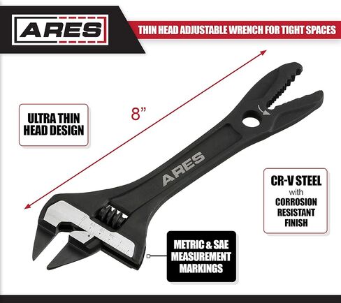 مفتاح ربط قصير قابل للتعديل ARES 70303-53 مم - تصميم قصير ونحيف للغاية للوصول السريع إلى المساحات الضيقة - الفم أعمق بنسبة 30 بالمائة من المعتاد in Kuwait