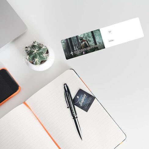 قلم هدايا مسيحي كل شيء ممكن مع كتاب منقوش وإضاءة LED - مارك 9:23 - أقلام آية الكتاب المقدس الفاخرة مع قلم - أقلام الكتاب المقدس الملهمة - أقلام مسيحية للنساء والرجال in Kuwait
