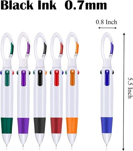 Badge Pens for Nurses, Shuttle Pens 4 Color in One, In Bulk with Keychain Retractable Multicolor For Office School Students Gift (24 pieces) in Saudi Arabia