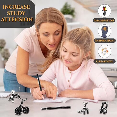 Magnetic Fidget Pen - Multifunctional Stress Relief Transformer Metal Pen - Cool Decompression Deformable Pens for Adults, Boys and Girls in Saudi Arabia