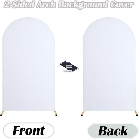 Fitted Arch Backdrop Stand Cover,Spandex Chiara Backdrop Fabric Two-Sided Arch Backdrop Panels Cover for Wedding Ceremony Birthday Party Baby Shower Banquet Decoration (2.6 X 6 Ft,Pink) in Saudi Arabia