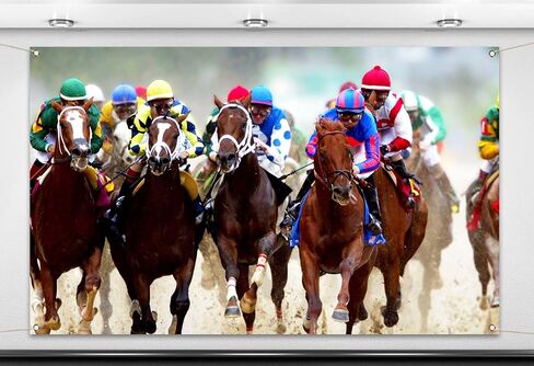 Nepnuser Kentucky Derby Photo Booth Backdrop Churchill Downs Horse Racing Indoor Outdoor Party Photography Home Wall Background Decoration (7×5ft) in Saudi Arabia
