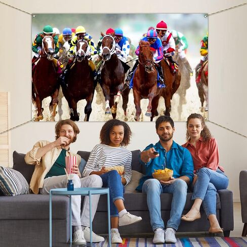 Nepnuser Kentucky Derby Photo Booth Backdrop Churchill Downs Horse Racing Indoor Outdoor Party Photography Home Wall Background Decoration (7×5ft) in Saudi Arabia