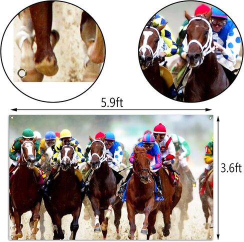 Nepnuser Kentucky Derby Photo Booth Backdrop Churchill Downs Horse Racing Indoor Outdoor Party Photography Home Wall Background Decoration (7×5ft) in Saudi Arabia