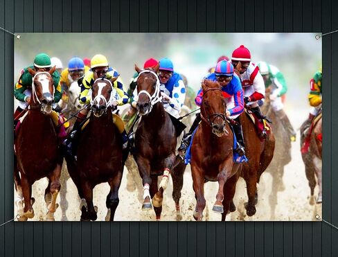 Nepnuser Kentucky Derby Photo Booth Backdrop Churchill Downs Horse Racing Indoor Outdoor Party Photography Home Wall Background Decoration (7×5ft) in Saudi Arabia