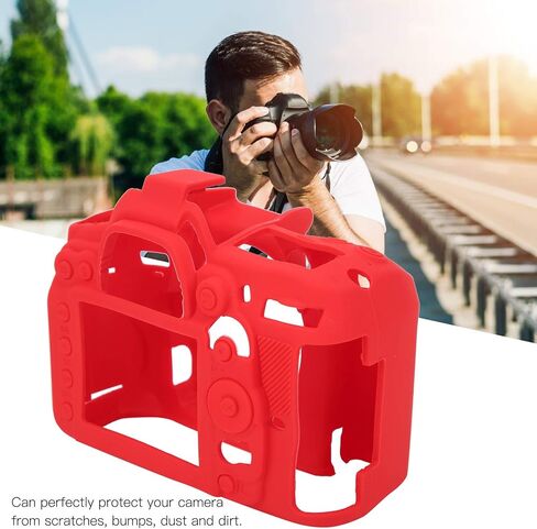 Nikon d7000 Skin Covers Nikon d7000 Protective case Other Camera Accessories Camera Protective Shell Silicone Case Cover Fit for Nikon D7000 Camera AccessoriesBlack (Red) in Kuwait