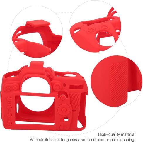 Nikon d7000 Skin Covers Nikon d7000 Protective case Other Camera Accessories Camera Protective Shell Silicone Case Cover Fit for Nikon D7000 Camera AccessoriesBlack (Red) in Kuwait
