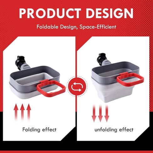 French Fry Holder Foldable Organizer, Car Sauce Holder, Car Air Vent Silicone Dip Clip and Fetchup and Fries Sauces Universal Automotive Accessories in Kuwait