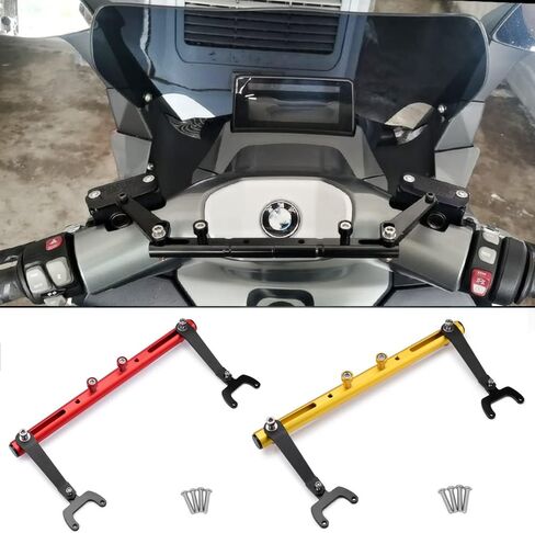 Motorcycle Mutifunctional Cross Bar Balance bar GPS Navigation Handlebar Bracket Extension Compatible with Suzuki Burgman 400 '98-'22 (Blue) in Saudi Arabia
