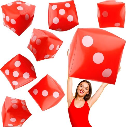 8 Pack Jumbo Inflatable Dice Large Blow Up Dice Giant Dice Game Toys for Outdoor Board Game Summer Beach Swimming Pool Party Props (Color Style 2) in Saudi Arabia