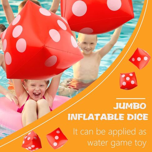 8 Pack Jumbo Inflatable Dice Large Blow Up Dice Giant Dice Game Toys for Outdoor Board Game Summer Beach Swimming Pool Party Props (Color Style 2) in Saudi Arabia