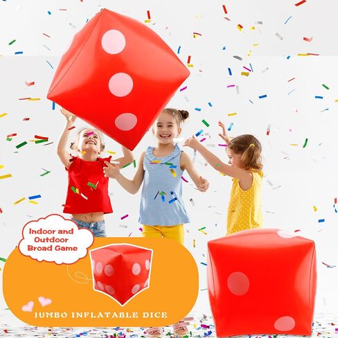 8 Pack Jumbo Inflatable Dice Large Blow Up Dice Giant Dice Game Toys for Outdoor Board Game Summer Beach Swimming Pool Party Props (Color Style 2) in Saudi Arabia