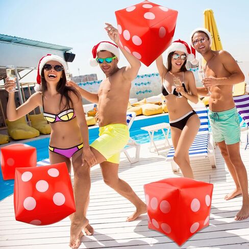 8 Pack Jumbo Inflatable Dice Large Blow Up Dice Giant Dice Game Toys for Outdoor Board Game Summer Beach Swimming Pool Party Props (Color Style 2) in Saudi Arabia