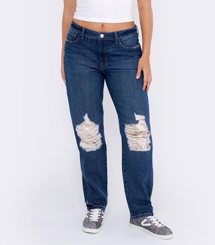 Seven7 Women's Misses Mirrorball Straight Jean in Saudi Arabia
